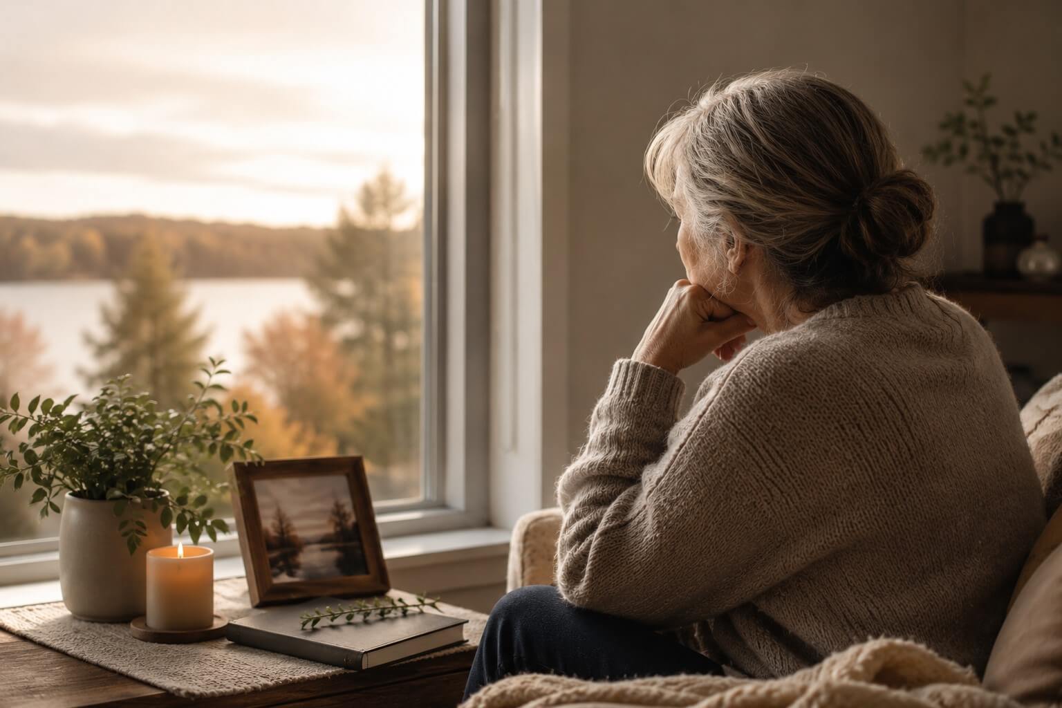 A quiet moment by the window with candlelight and memories brings a tender, reflective touch to cremations in Columbus, OH